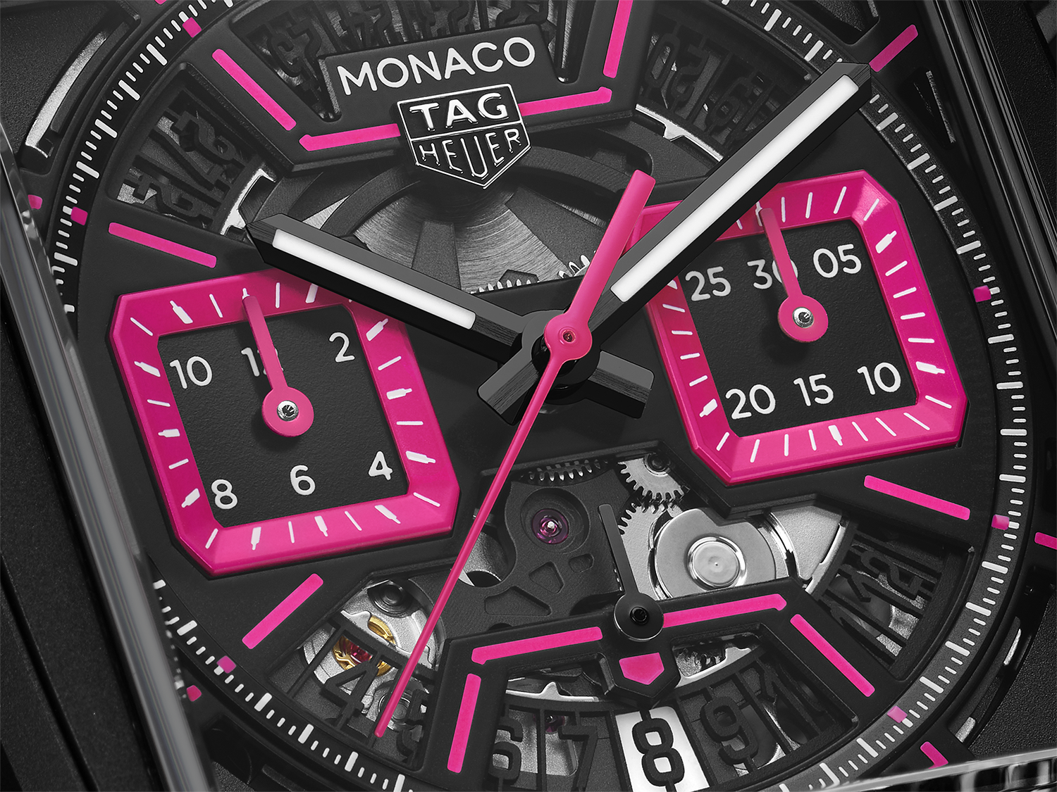 TAG Heuer Monaco Chronograph Skeleton Pink