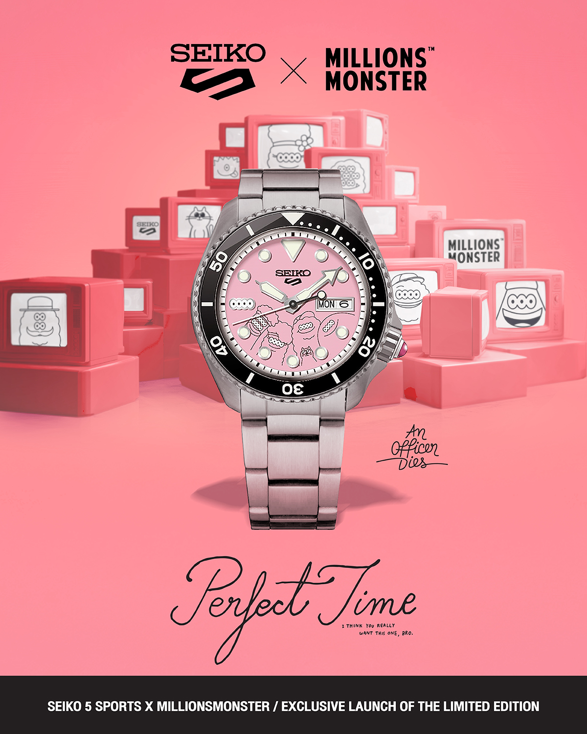 Seiko 5 Sports x MillionsMonster Limited Edition