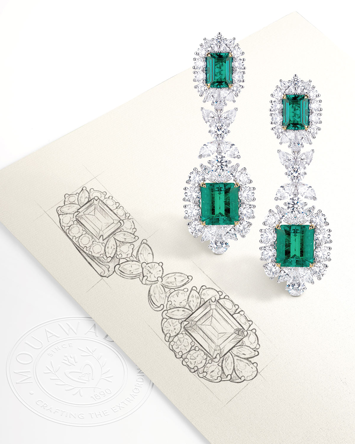 Mouawad Regina Emerald and Diamond Suite