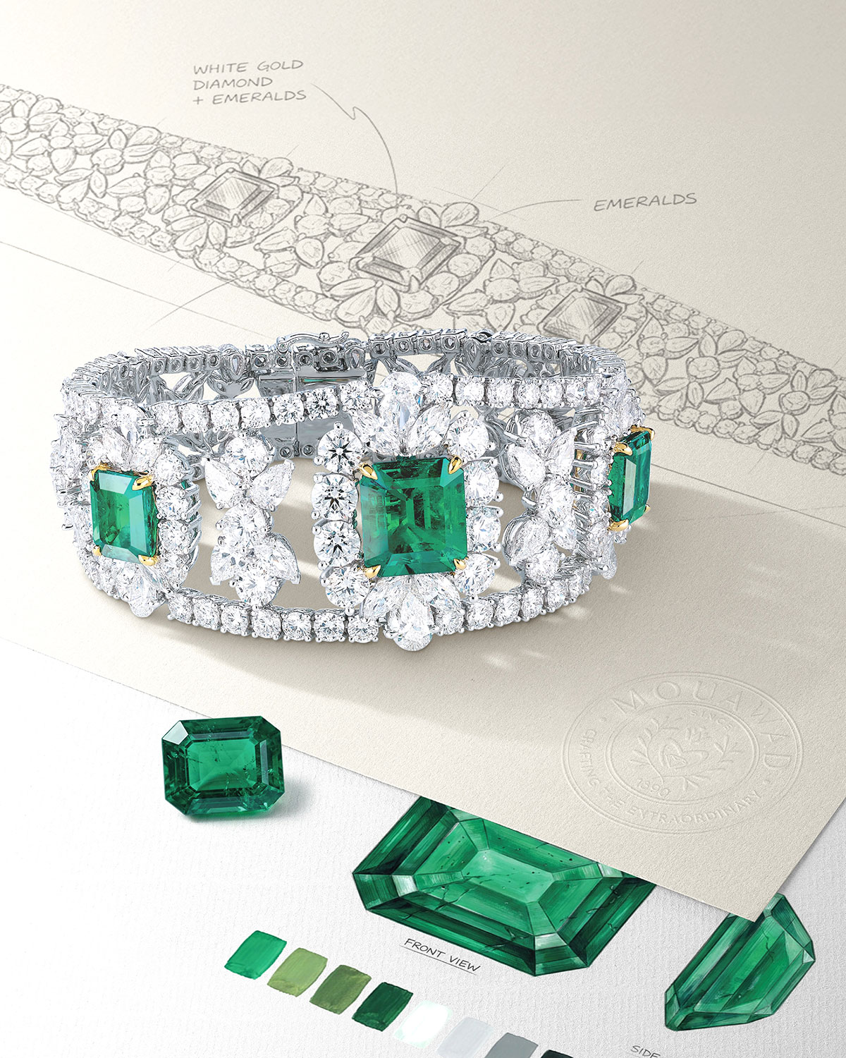 Mouawad Regina Emerald and Diamond Suite